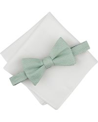BarIII - Lombard Textured Bow Tie & Solid Pocket Square Set - Lyst