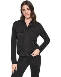 DKNY - Soho Ponte Tech Zip-front Jacket - Lyst