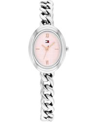 Tommy Hilfiger - Quartz Tone Stainless Steel Chain Bracelet Watch - Lyst