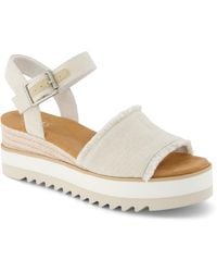 TOMS - Diana Platform Wedge Sandals - Lyst