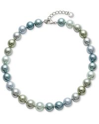 Charter Club - Silver-tone Color Bead & Imitation Pearl All-around Collar Necklace - Lyst