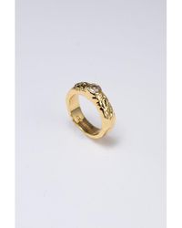 Classicharms - Sylvie Cubic Zirconia Molten Stackable Ring - Lyst