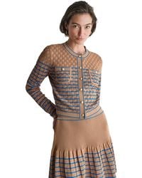 BCBGMAXAZRIA - Crewneck Button-front Cardigan Sweater - Lyst