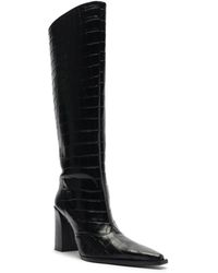 SCHUTZ SHOES - Raffaela Up Knee High Pointed Toe Boots - Lyst