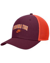 Nike - Virginia Tech Hokies Vintage Arch Rise Performance Trucker Adjustable Hat - Lyst