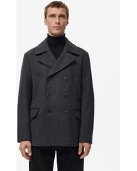Mango - Short Double-breasted Wool Coat - Lyst