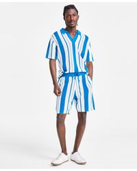 INC International Concepts - Regular-fit Crocheted Stripe 7" Drawstring Shorts - Lyst