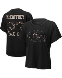Majestic - Threads Christian Mccaffrey San Francisco 49ers Leopard Player Name And Number Tri-blend T-shirt - Lyst