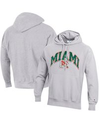 Champion - Miami Hurricanes Vault Late Night Reverse Weave Pullover Hoodie - Lyst