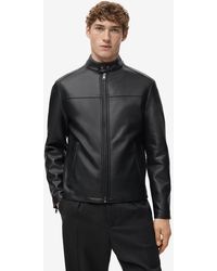 Mango - Zip-up Faux-leather Jacket - Lyst