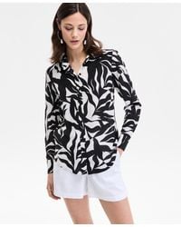 INC International Concepts - Printed Long-sleeve Button-down Shirt - Lyst