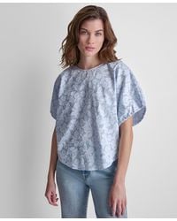 DKNY - Petite Short-sleeve Crew Neck Dolman T-shirt - Lyst