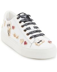 Karl Lagerfeld - Cate Pins Leather Lifestyle Casual And Fashion Sneakers - Lyst