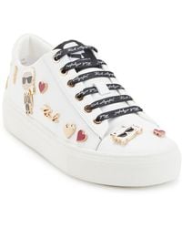 KARL LAGERFELD - Cate Pins Leather Lifestyle Casual And Fashion Sneakers - Lyst