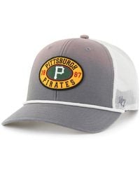 '47 - Gray/white Pittsburgh Pirates Tide Sweep Rope Trucker Adjustable Hat - Lyst