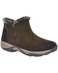 easy spirit kaymeen leather ankle booties