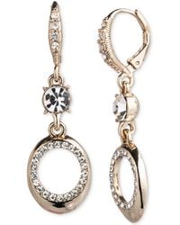 Givenchy - Pave & Crystal Double Drop Earrings - Lyst