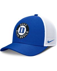 Nike - Royal/white Duke Blue Devils Rise Primetime Performance Trucker Adjustable Hat - Lyst