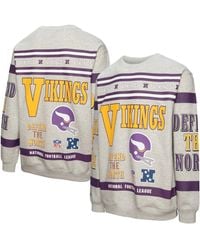 Mitchell & Ness - Minnesota Vikings All Over Print Fleece Crewneck Sweatshirt - Lyst