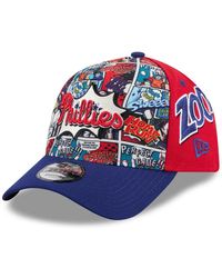 KTZ - Red/royal Philadelphia Phillies 2025 Mlb Diamond Hero Edition A-frame 9forty Adjustable Hat - Lyst