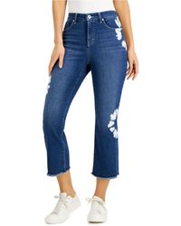 Style & Co Womens Blue Denim Mid-Rise Pinstripe Capri Jeans Plus 14W BHFO 2871 