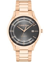 Calvin Klein - Iconic Automatic -tone Stainless Steel Bracelet Watch 40mm - Lyst