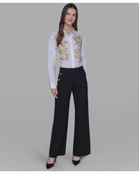 Karl Lagerfeld - Petite Silky Straight-leg Pull-on Pants - Lyst