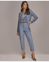 Donna Karan - Button Sleeve Blazer Slim Ankle Pants Sequin Camisole - Lyst