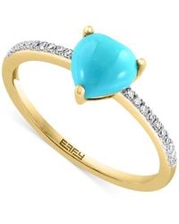 Effy - Effy Turquoise & Diamond (1/10 Ct. T.w. - Lyst