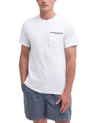 Barbour - Tayside Tartan-trimmed Pocket T-shirt - Lyst