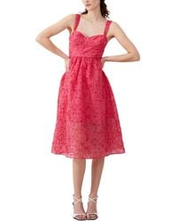 French Connection - Embroidered Lace Sleeveless Dress - Lyst