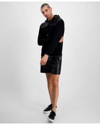 INC International Concepts - Faux Leather Hoodie Shorts Created For Macys - Lyst
