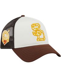 KTZ - White/brown San Diego Padres Checkered Flag A-frame Trucker 9forty Adjustable Hat - Lyst