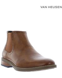 Van Heusen - Geo Faux Leather Pull-on Boots - Lyst