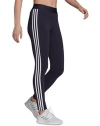 adidas - Essentials 3-stripe Full Length Cotton leggings - Lyst
