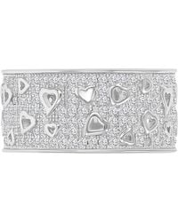 Macy's - Heart Detail Cubic Zirconia Band Ring (2-1/5 Ct. T.w. - Lyst