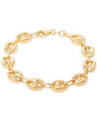 Macy's - Mariner Polished Anchor Flexible Link Chain Bracelet - Lyst