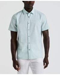 Perry Ellis - Cotton Dobby Short Sleeve Button-front Shirt - Lyst