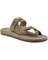 White Mountain - Basket Round Toe Flat Sandals - Lyst