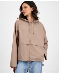 Rains - Zip-front Hooded Drawstring Jacket - Lyst