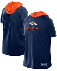 KTZ - Denver Broncos Combine Authentic Hooded Raglan Short-sleeve T-shirt - Lyst