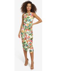 Siena Jewelry - Floral-print Faux-wrap-skirt Dress - Lyst
