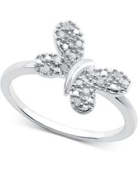 Macy's - Diamond Butterfly Cluster Ring (1/10 Ct. T.w. - Lyst