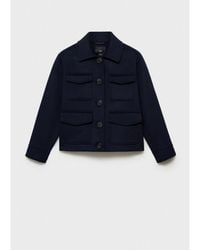 Mango - Pockets Detail Wool-blend Jacket - Lyst