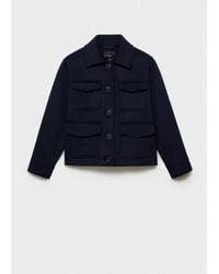 Mango - Pockets Detail Wool-blend Jacket - Lyst