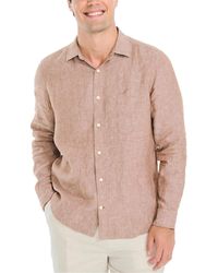 Nautica - Solid Long-sleeve Button-up Linen Shirt - Lyst