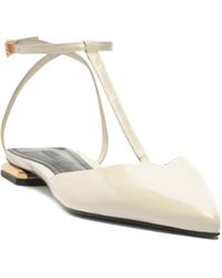 SCHUTZ SHOES - Allure T-strap Pointy Toe Flats - Lyst
