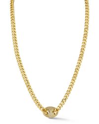 Rachel Zoe - Plated Pave Mariner Curb Chain Necklace - Lyst