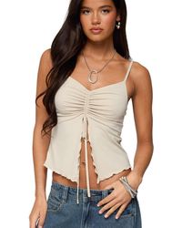 Edikted - Landon Drawstring Split Front Top - Lyst