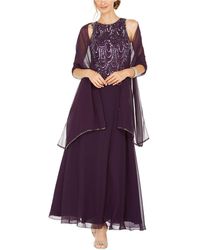 j kara embellished overlay gown